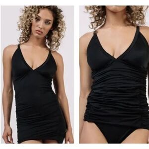 We Are HAH It Suits You 1 Piece Swimsuit Dress Black XSmall New